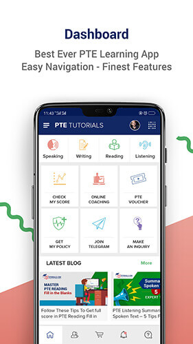 Pte Learning Platforms PTE Tutorials Android and iPhone App for Best Ever PTE Practice
