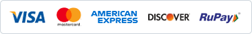 Visa | Mastercard | american express | discover | PayPal